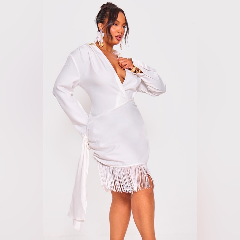 White fringe dress